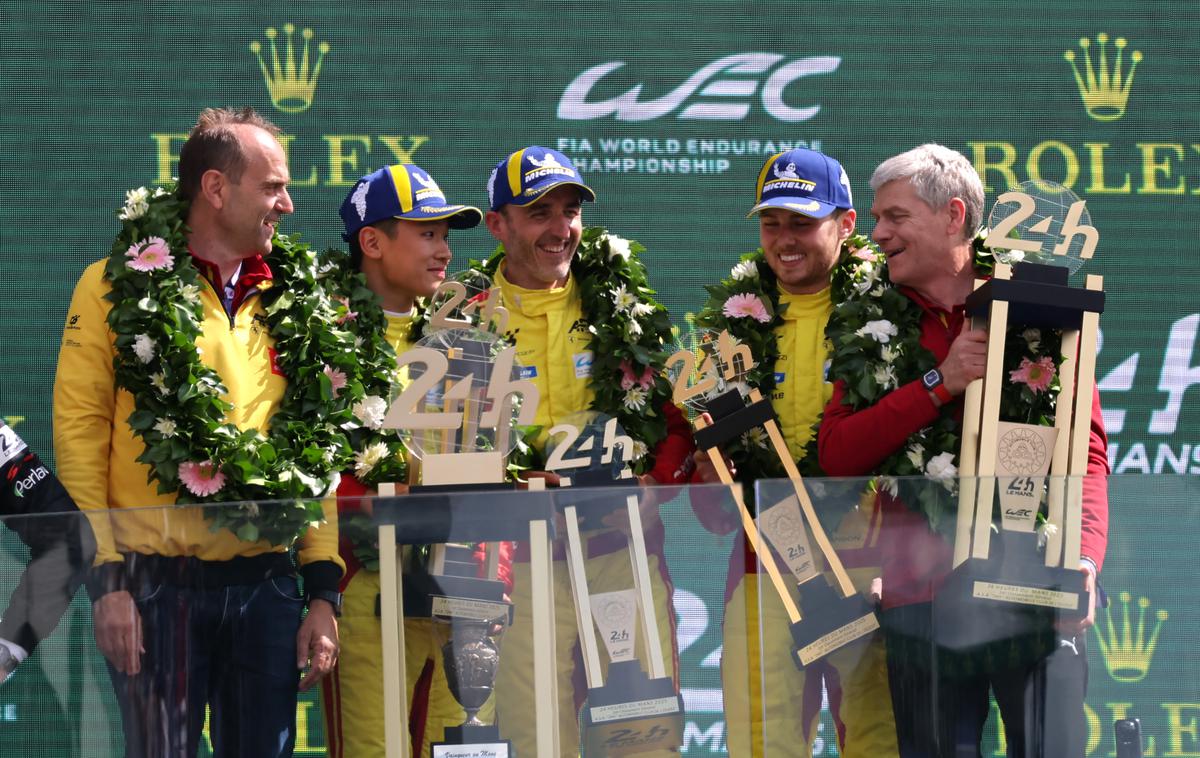 24 ur Le Mans Ferrari Robert Kubica | Ferrari je dosegel tretjo zaporedno zmago v Le Mansu. | Foto Reuters