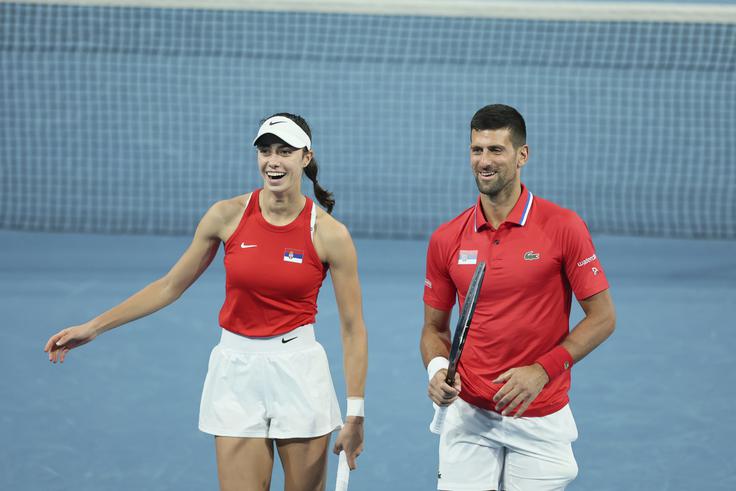 Novak Đoković velikokrat svetuje Olgi Danilović. | Foto: Guliverimage