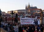 Protesti proti češkemu predsedniku vlade Andreju Babišu v Pragi
