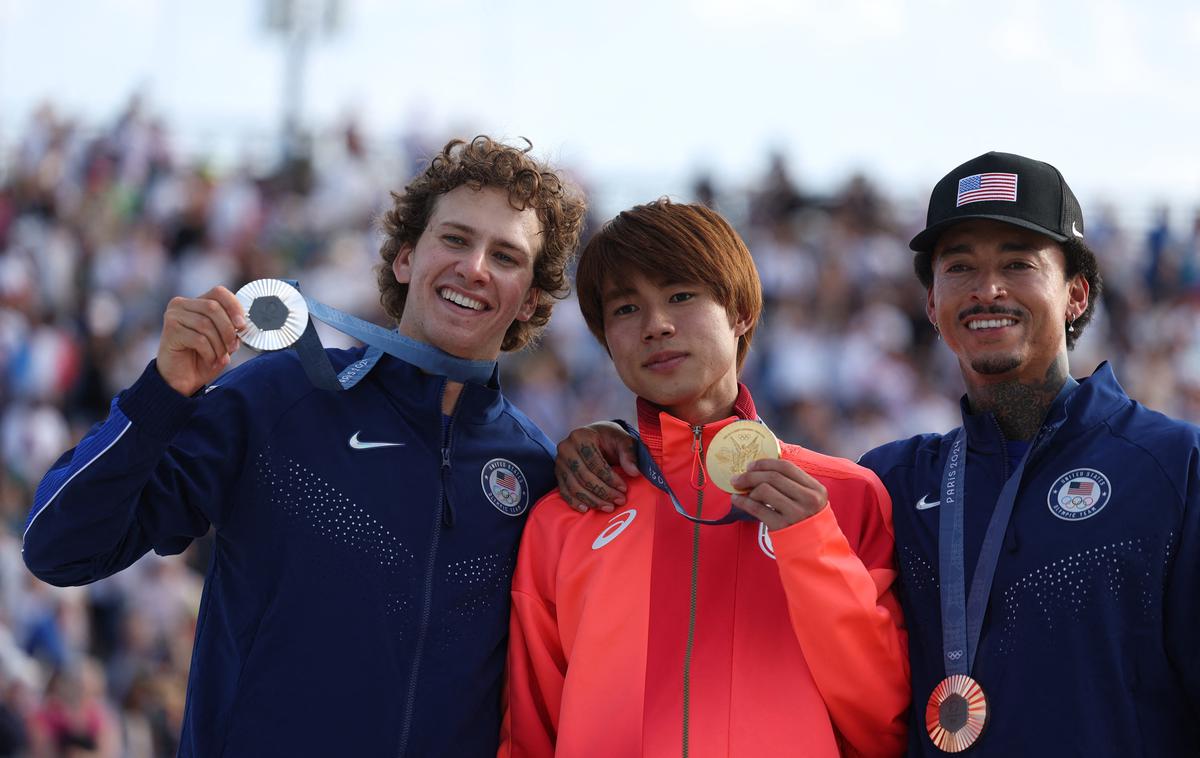 Nyjah Husto | Nyjah Husto na desni je na OI osvojil bron. A njegova medalja že izgublja lesk. | Foto Reuters