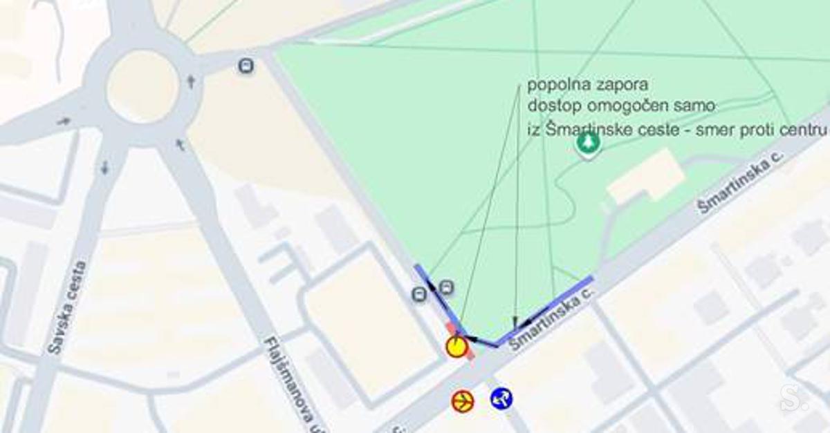 V bližini ljubljanskih Žal bo popolna zapora