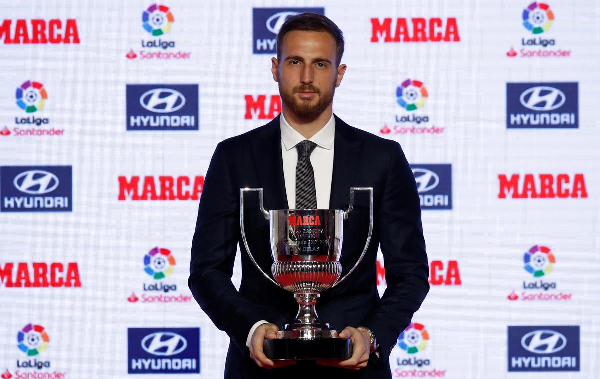 Jan Oblak | Jan Oblak je še četrtič v zadnjih štirih sezonah prejel nagrado za vratarja z najmanj prejetimi zadetki v španski ligi. | Foto Reuters