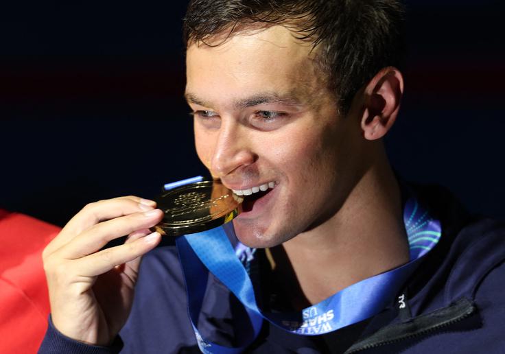 Luca Urlando je slavil na 200 m delfin. | Foto: Reuters
