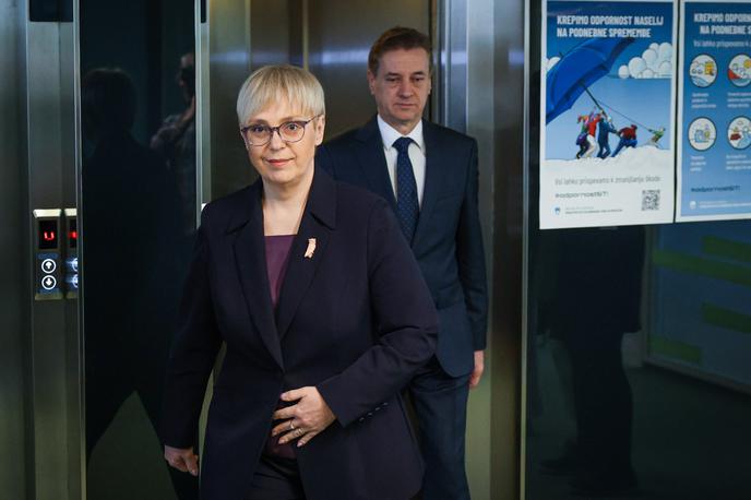 Nataša Pirc Musar in Robert Golob | Predsedniki strank se bodo pri predsednici Nataši Pirc Musar zvrstili na polurnih pogovorih. Začela je s predsednikom Gibanja Svoboda Robertom Golobom. | Foto STA