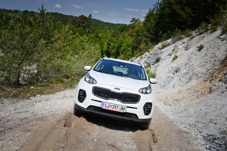 Strmina ni bila tolikšna, da je beli sportage 2WD ne bi mogel prevoziti. | Foto: Ciril Komotar