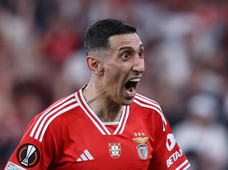  Angel Di Maria je zabil drugi gol Benfice. | Foto: Reuters