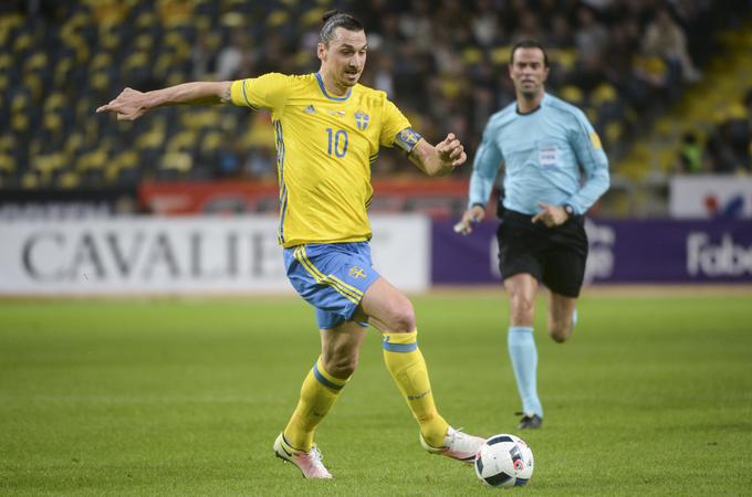 Zlatan Ibrahimović je v marca igral proti Češki. Proti Sloveniji po vsej verjetnosti ne bo. | Foto: 