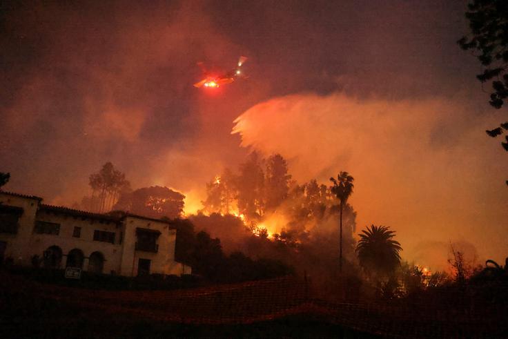 Hollywood Hills, požar Hollywood | Foto: Reuters
