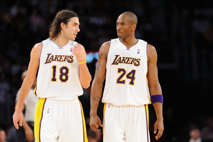 Saša Vujačić Kobe Bryant | Saša Vujačić in Kobe Bryant sta bila velika prijatelja. | Foto Getty Images
