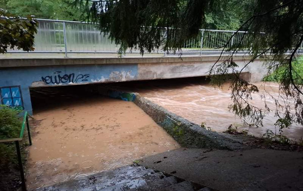 Škofja Loka | Obilne padavine so marsikje povzročale številne nevšečnosti. | Foto PGD Stara Loka