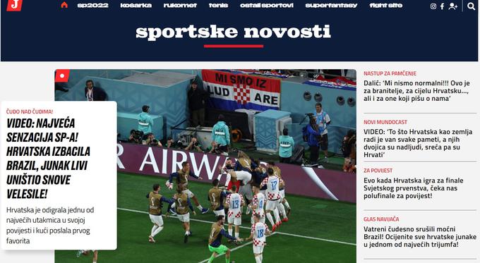 Zajem zaslona naslovnice Sportskih | Foto: 