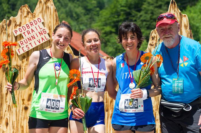 Najboljše gorske maratonke na svetu (od leve): Lucija Krkoč, Annie Conway in Antonella Confortola Wyatt | Foto: Peter Kastelic