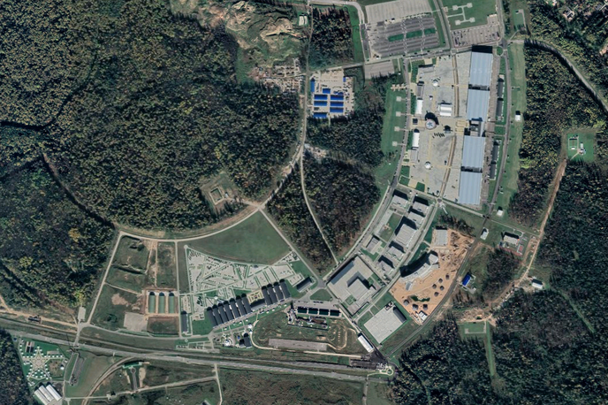 Patriot Park | Park Patriotov, slavno rusko vojaško sejmišče v bližini Moskve, kjer naj bi bi imela sedež ena od najbolj smrtonosnih vojaških enot ruske vojske ta hip. | Foto Google maps