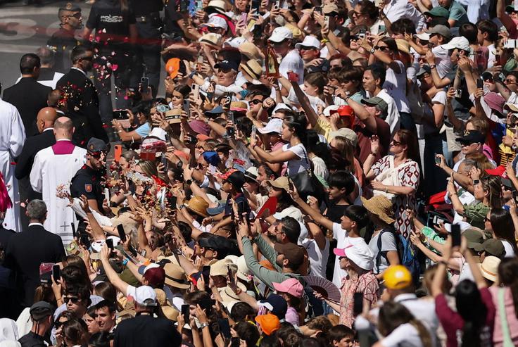 papež Leon XIV., maša, Madrid, Španija | Foto: Reuters