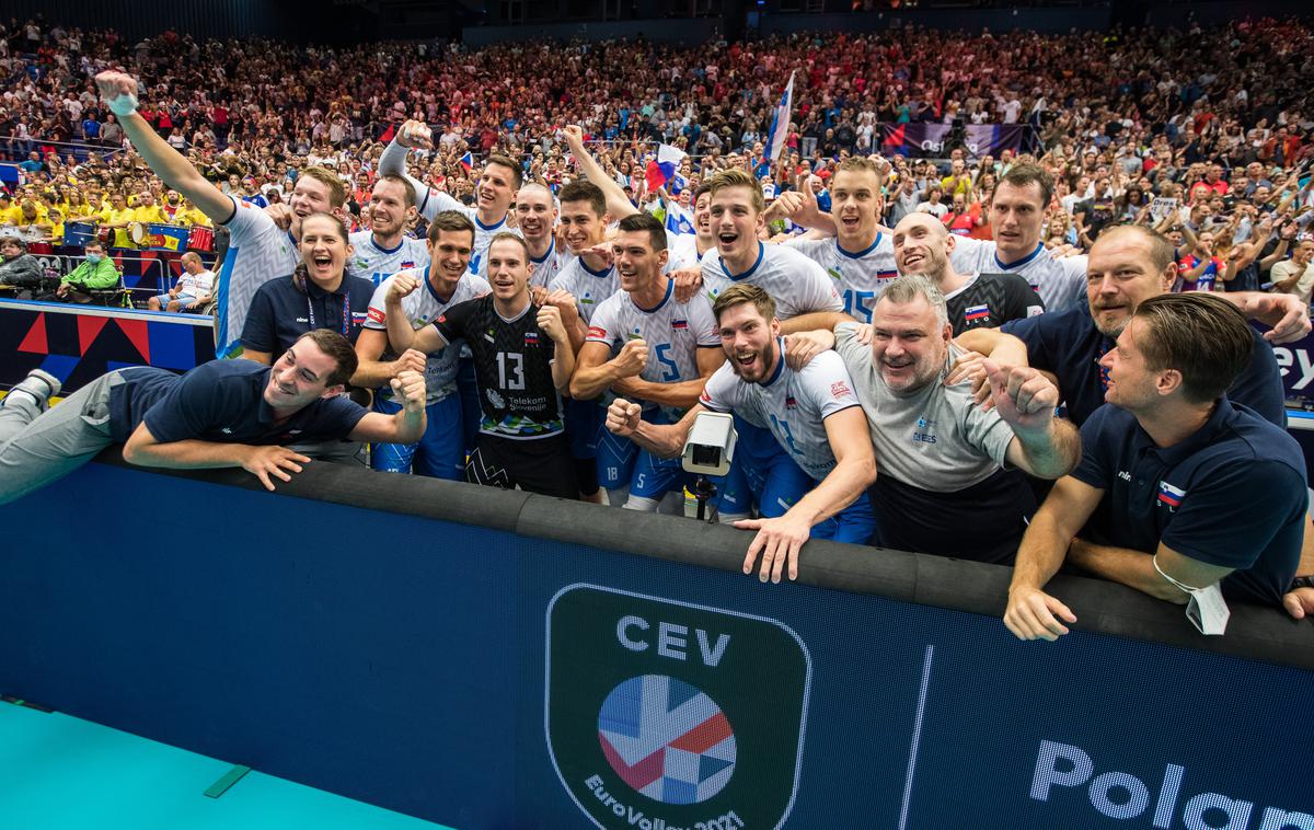 slovenska odbojkarska reprezentanca EP Češka četrtfinale | Slovenski odbojkarji bodo še tretjič v šestih letih zaigrali v polfinalu evropskega prvenstva. | Foto CEV
