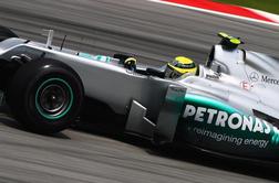 Rosberg prvi, deseterica v sekundi