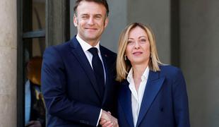 Meloni in Macron na srečanju v Rimu poudarjala skupne zaveze in stališča