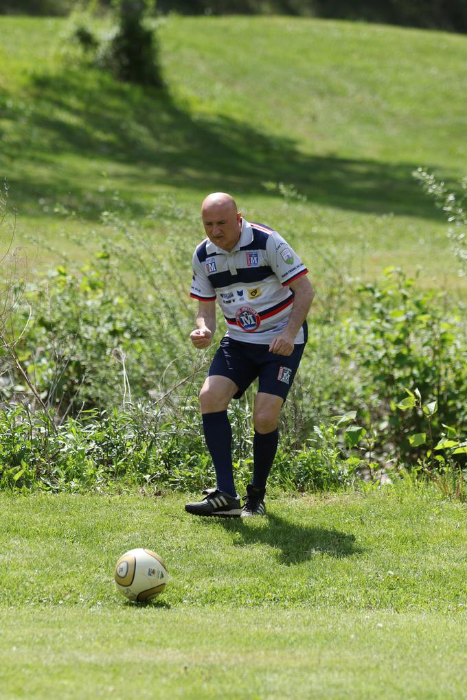 Postal je prvi Slovenec, ki je zmagal na tekmi svetovnega pokala v footgolfu (Bovec 2021). Najboljši je bil v konkurenci veteranov. | Foto: Footgolf zveza Slovenije