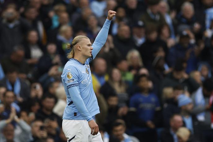 Manchester City  Erling Haaland | Manchester City je z desetim ligaškim golom Erlinga Haalanda povedel že v deveti minuti. | Foto Reuters