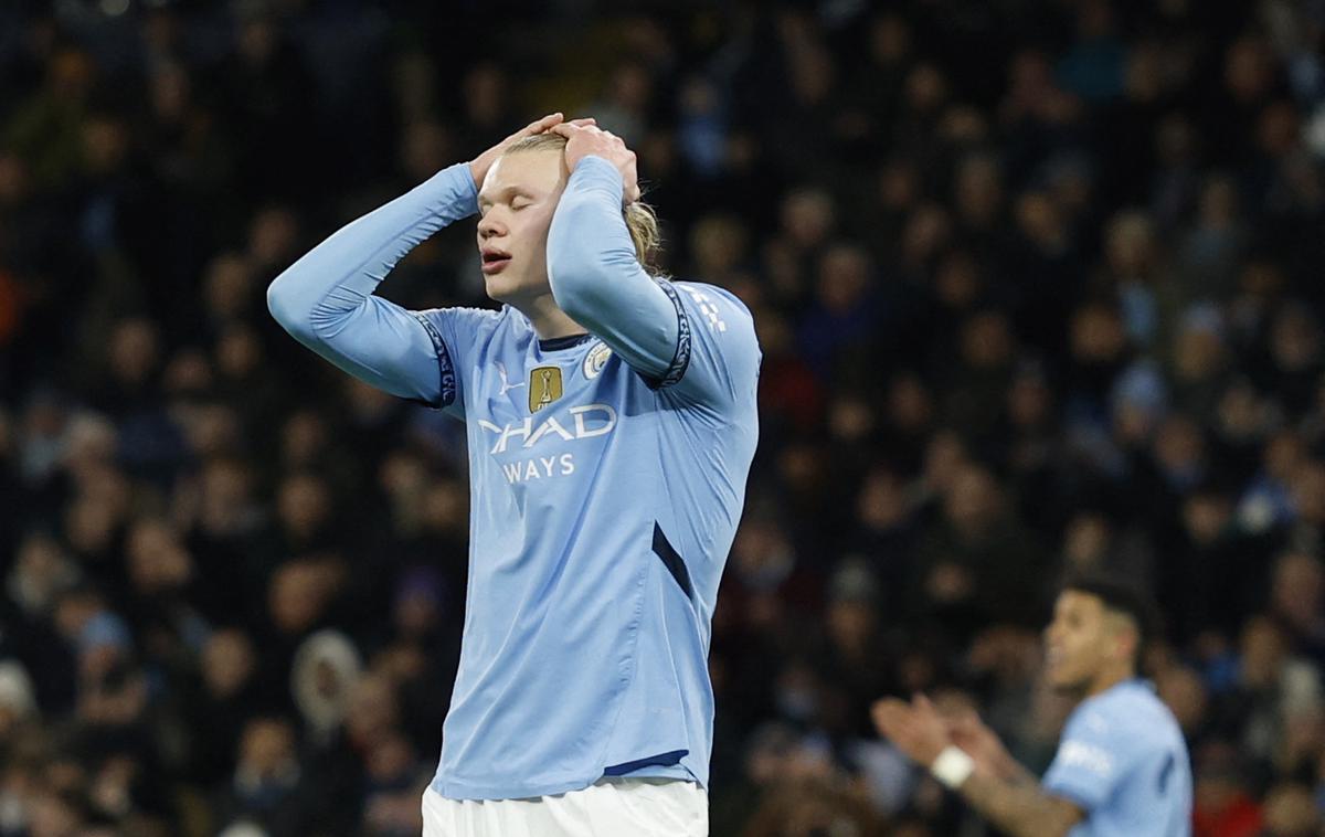 Erling Haaland | Manchester City se bo prihodnji mesec za vstopnico za osmino finala potegoval proti branilcu naslova Real Madridu ali pa vodilnemu nemškemu bundesligašu Bayern Münchnu. | Foto Reuters