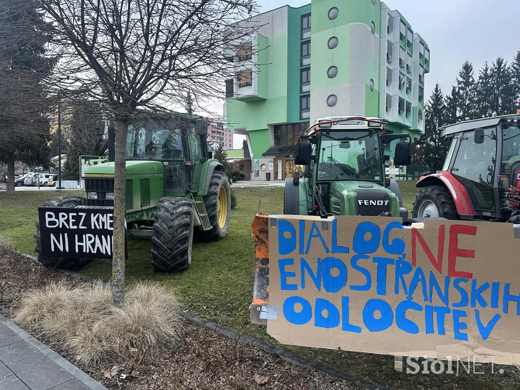 Protest kmetov v Žalcu
