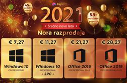 Novoletne razprodaje programske opreme 2021: Windows 10 Pro za 7,27 €