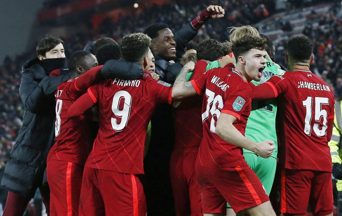 Liverpool | Liverpool se je v polfinale ligaškega pokala prebil šele po streljanju enajstmetrovk proti Leicester Cityju. | Foto Guliverimage