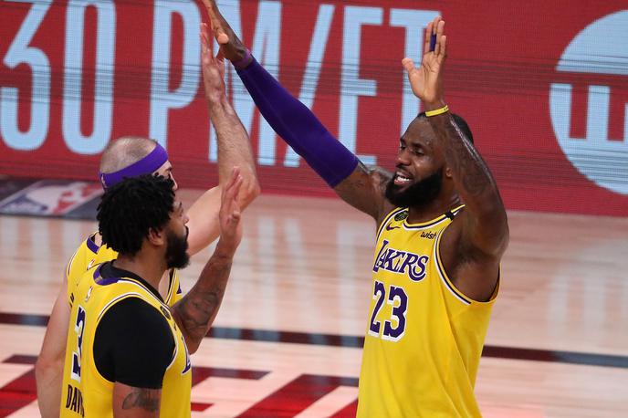 Los Angeles Lakers | Košarkarji kalifornijskega moštva so v seriji na štiri zmage povedli s 3:1. | Foto Getty Images
