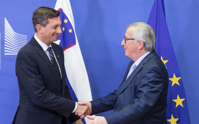 Jean-Claud Juncker Borut Pahor | Foto: Twitter - Voranc