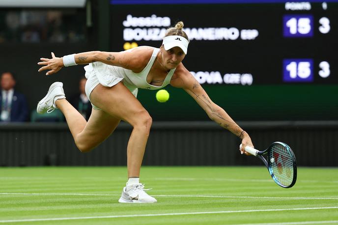 Wimbledon Marketa Vondroušova |  Marketa Vondroušova, branilka lanske lovorike iz Wimbledona, je izpadla že v prvem krogu. | Foto Reuters