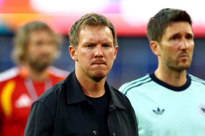 Julian Nagelsmann | Julian Nagelsmann je po tekmi izpostavil tudi razočaranje nad sodniško odločitvijo v 102. minuti, ko je bil razveljavljen zadetek Jonathana Taha. | Foto Reuters