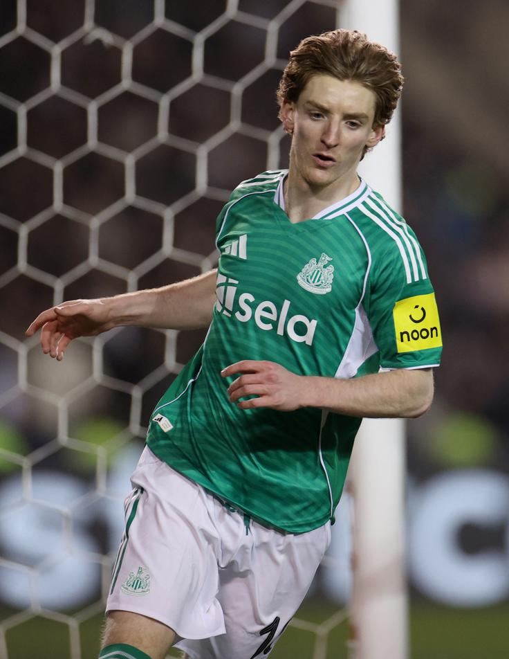 Anthony Gordon je z naskokom podrl klubski rekord Newcastla v ligi prvakov, ki je do te sezone pripadal Alanu Shearerju.  | Foto: Reuters