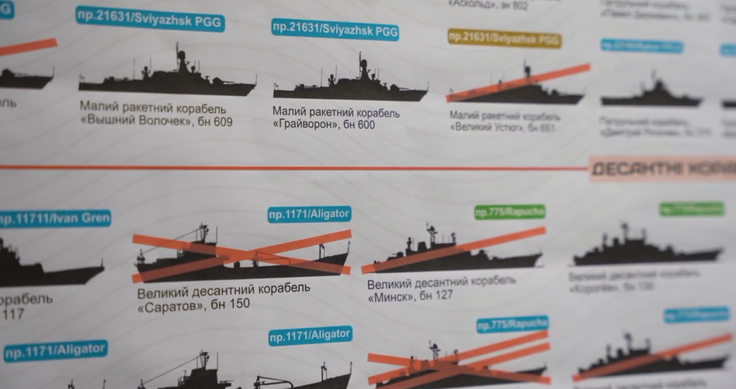 Statistika izgub ruske črnomorske flote. | Foto: Volodimir Zelenski/X