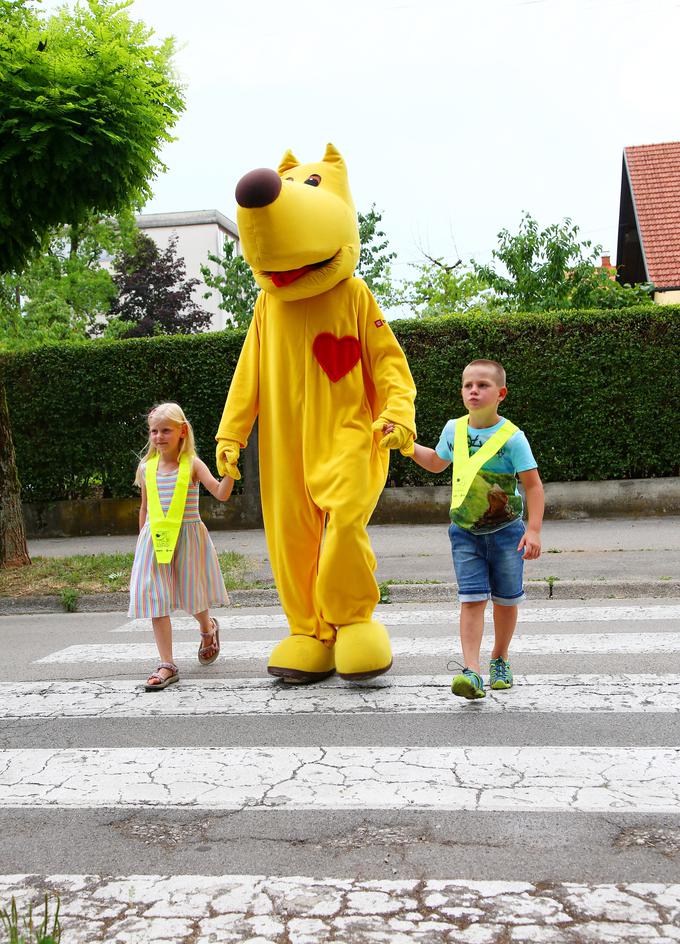 Na prvih poteh v šolo bo za otroke (po)skrbel tudi kuža Pazi. Foto Barbara Zajc. | Foto: 