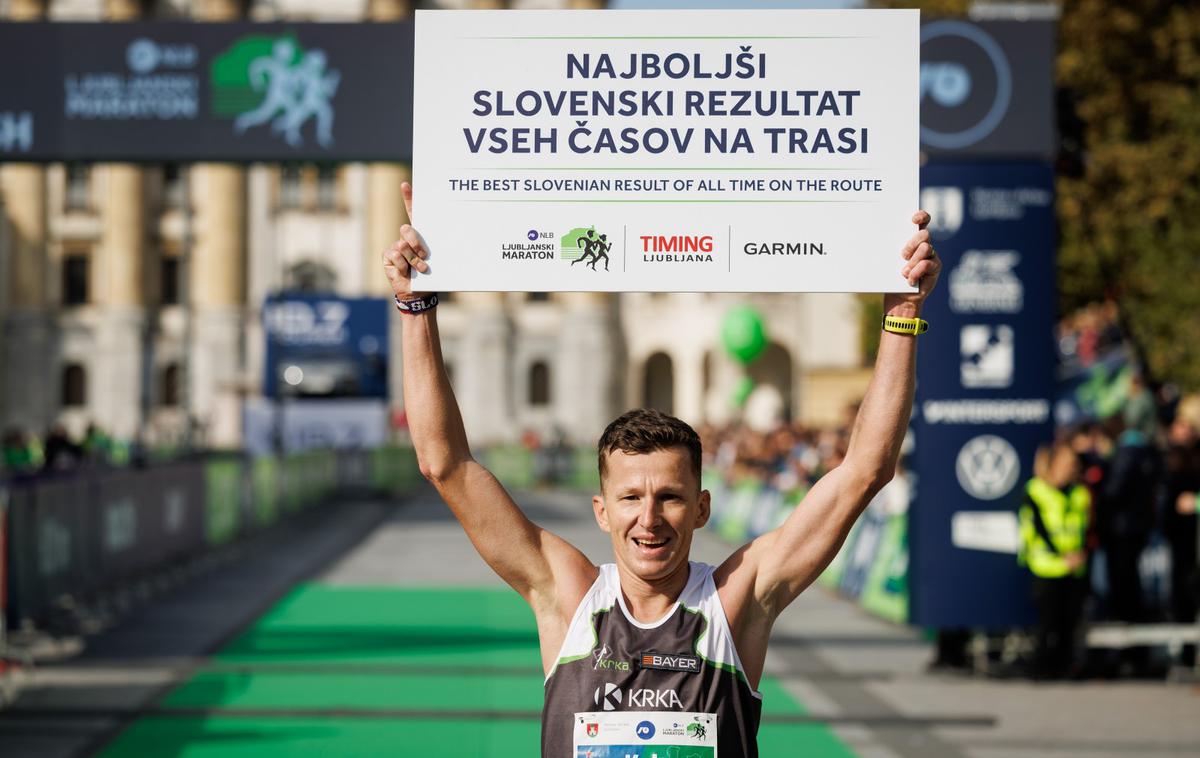 Primož Kobe | "Ves čas sem verjel, da mi bo uspelo, da sem tega sposoben," je povedal Primož Kobe, ki je za pičlo sekundo izboljšal najboljši slovenski čas ljubljanskega maratona. | Foto Nebojša Tejić/STA