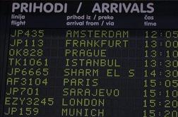 Število potnikov na slovenskih mednarodnih letališčih manjše, več prometa blaga