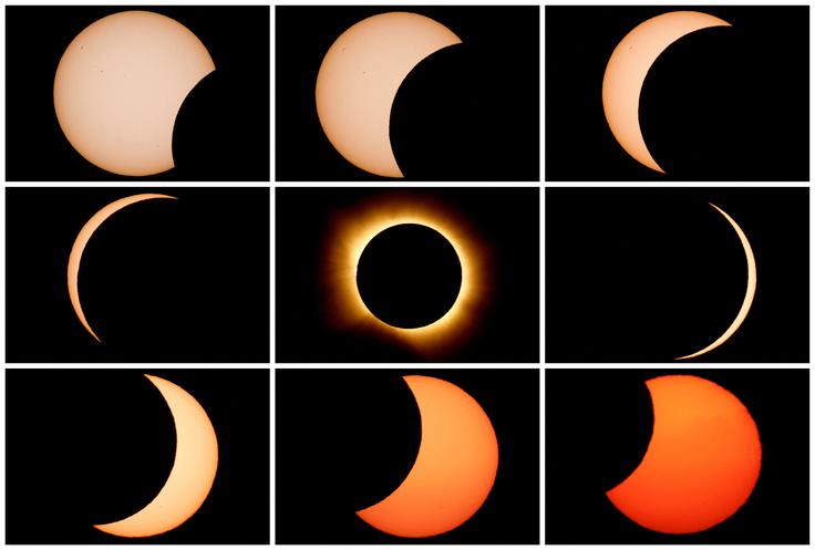 Sončev mrk v Španiji. | Foto: Reuters