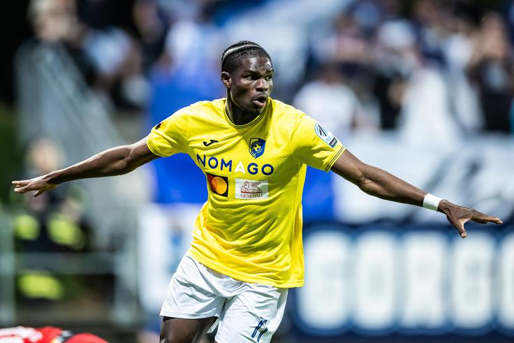 Venuste Baboula je zadel za vodstvo Brava z 1:0. | Foto: Jure Banfi