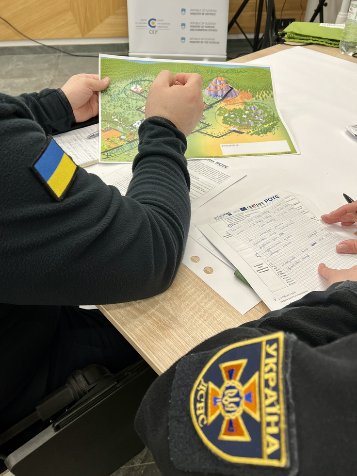 "Naše zadnje usposabljanje je temeljilo na odzivanju in usklajevanju oziroma koordinaciji različnih služb," je pojasnil Samo Selimović.  | Foto: POTC -Peace Operation Training Center