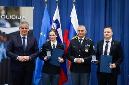 Jušić in Poklukar 97 posameznikom podelila medalje policije za požrtvovalnost in hrabrost