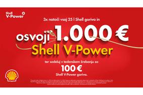 Osvojite 1.000 evrov za gorivo Shell V-Power in tedenske nagrade na bencinskih servisih Shell