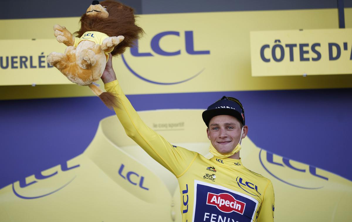 Mathieu van der Poel | Mathieu van der Poel je v velikem slogu osvojil rumeno majico najboljšega. | Foto Reuters