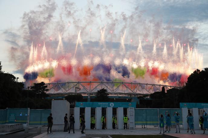 italija Turčija Euro 2020 | Olimpijski stadion v Rimu je gostil uvodno dejanje Eura 2020. | Foto Reuters