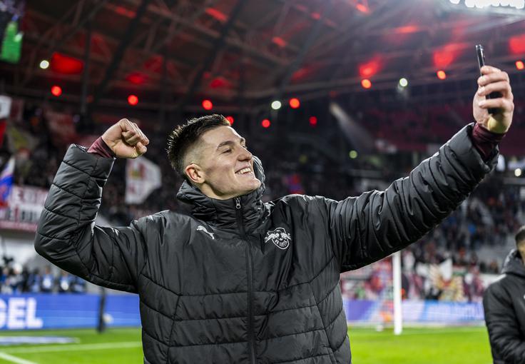 Benjamin Šeško je vse bližje sklenitvi sodelovanja z Manchester Unitedom. | Foto: Guliverimage
