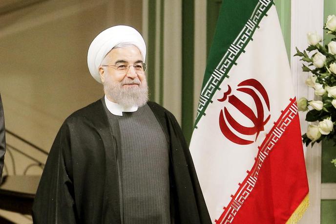 Borut Pahor Hasan Rohani Iran | Iranski predsednik Hasan Rohani je v ponedeljek zagotovil, da bo njegova država kljub ameriškim sankcijam spoštovala jedrski sporazum. | Foto Daniel Novakovič/STA