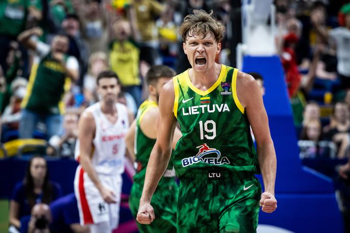 Španija Litva Mindaugas Kuzminskas | Mindaugas Kuzminskas je bil po porazu zelo razočaran. | Foto Vid Ponikvar/Sportida