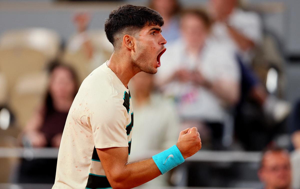 Carlos Alcaraz | Carlos Alcaraz je za napredovanje potreboval dobre tri ure. | Foto Reuters
