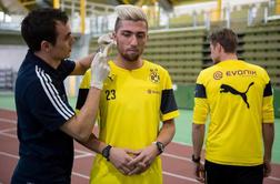 Kevin Kampl že na prvem treningu v središču pozornosti