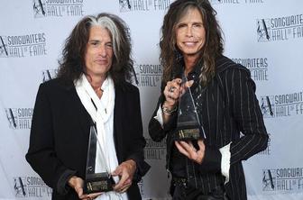 Steven Tyler in Joe Perry v dvorani slavnih tekstopiscev