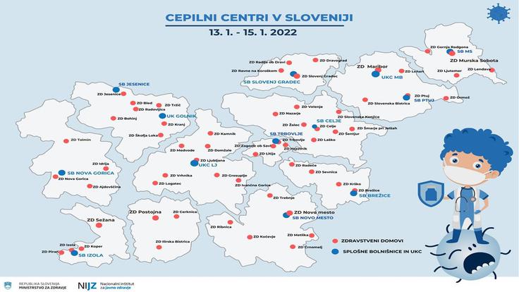 Nova cepilna akcija pod sloganom "Stopimo skupaj! Varno in zdravo naprej" bo od 13. do 15. januarja, med dnevi cepljenja pa se bo mogoče cepiti od 8. ure zjutraj do 20. ure zvečer. | Foto: NIJZ